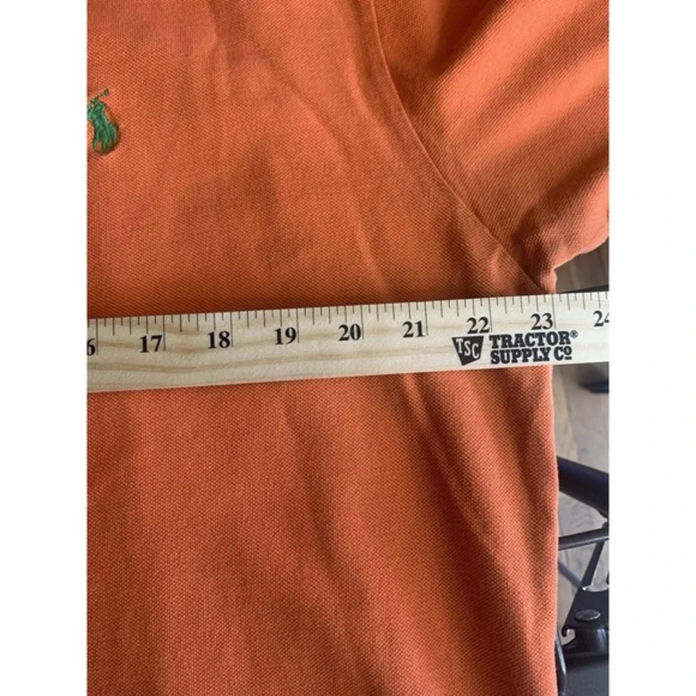 Mens XL‎ Polo Ralph Lauren Orange Polo Short Sleeve Shirt Cotton
